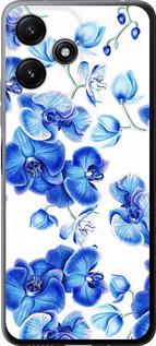 Чехол на Xiaomi Redmi 12 5G Голубые орхидеи