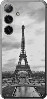 Чехол на Samsung Galaxy S24 Чёрно-белая Эйфелева башня