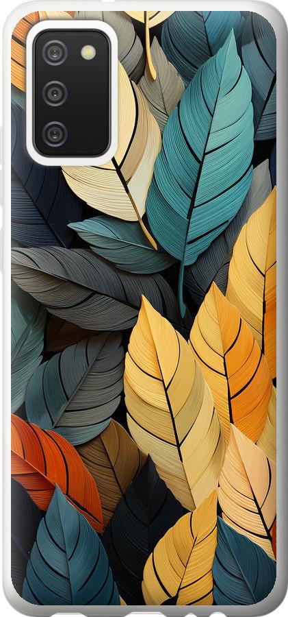 Чехол на Samsung Galaxy A02s A025F Кольорове листя
