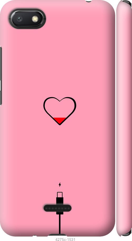 Чехол на Xiaomi Redmi 6A Подзарядка сердца1