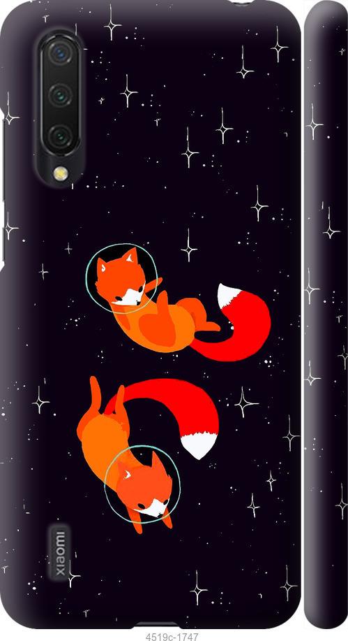 Чехол на Xiaomi Mi 9 Lite Лисички в космосе