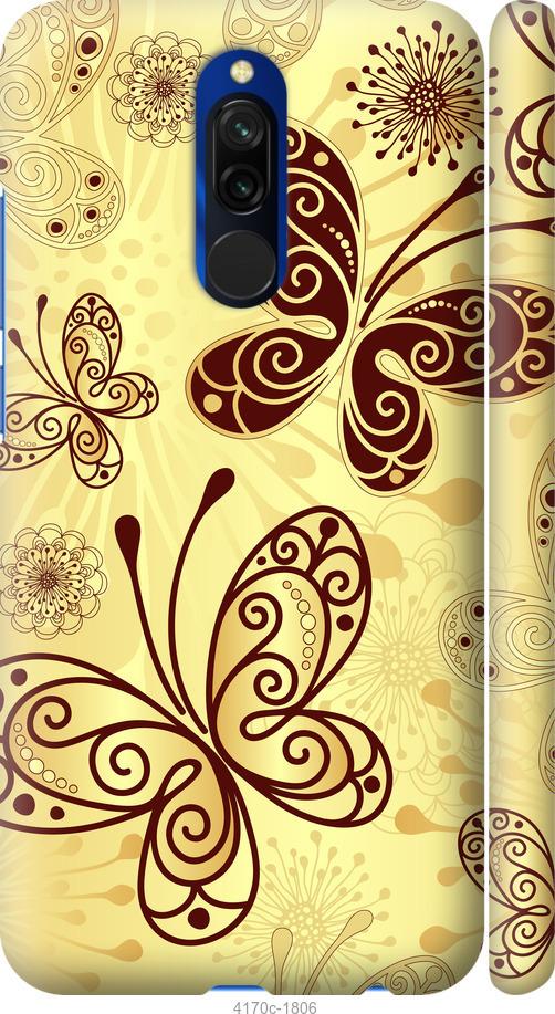 Чехол на Xiaomi Redmi 8 Красивые бабочки
