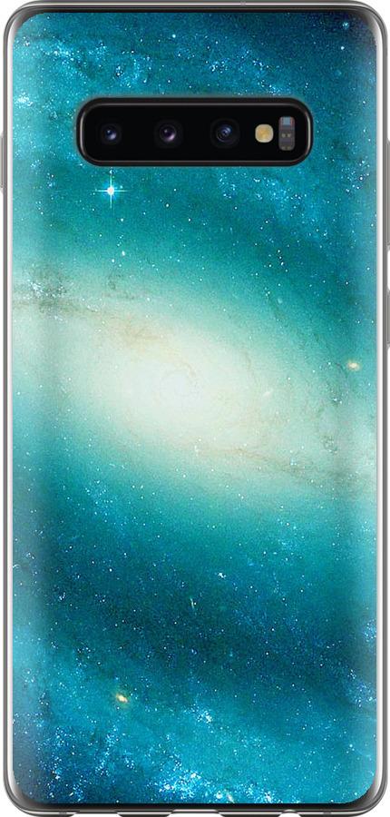 Чехол на Samsung Galaxy S10 Plus Голубая галактика