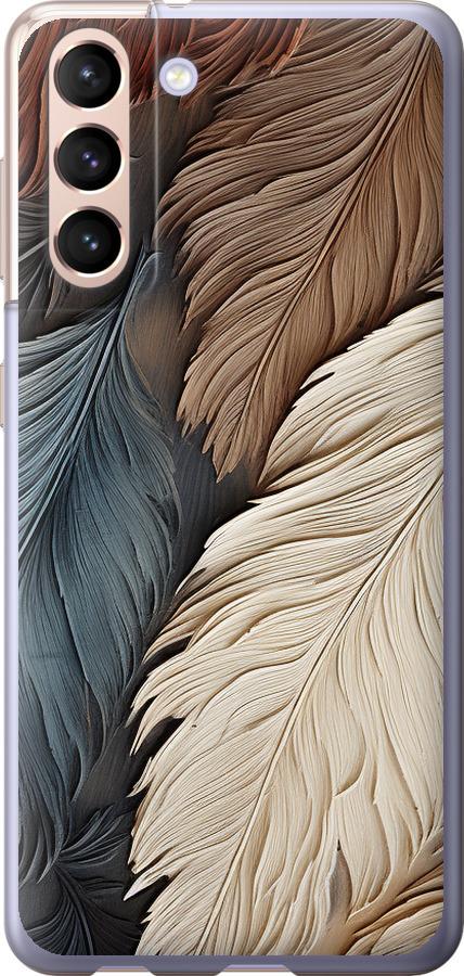 Чехол на Samsung Galaxy S21 Листья в стиле бохо