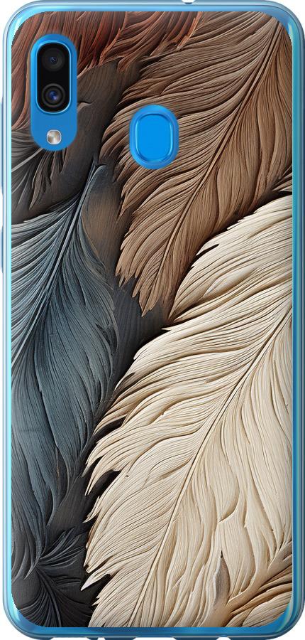 Чехол на Samsung Galaxy A20 2019 A205F Листья в стиле бохо