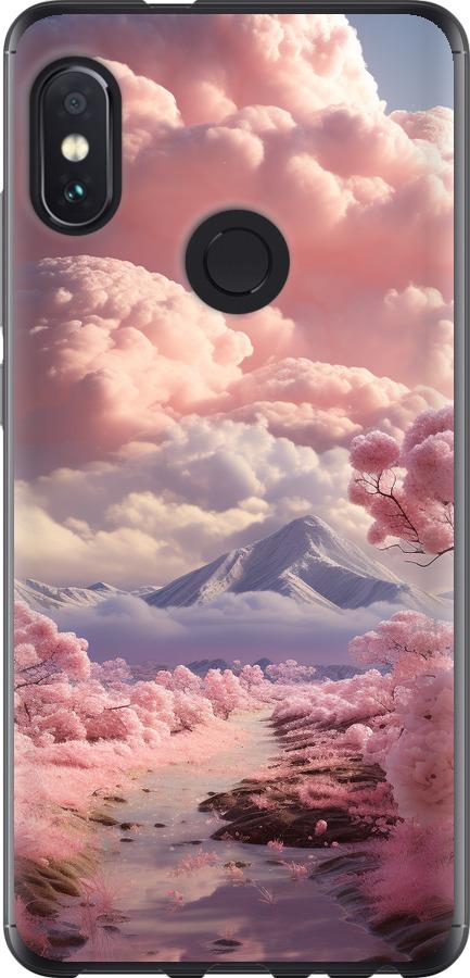 Чехол на Xiaomi Redmi Note 5 Pro Розовые облака