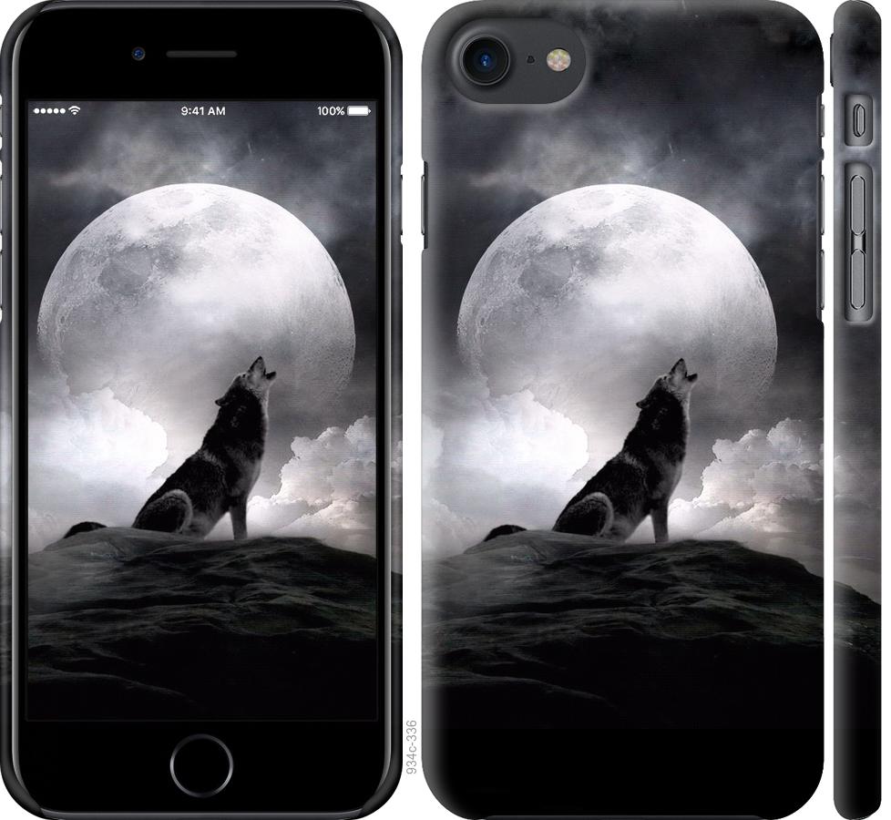 Чехол на iPhone 7 Воющий волк