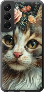 Чехол на Samsung Galaxy S22 Cats and flowers
