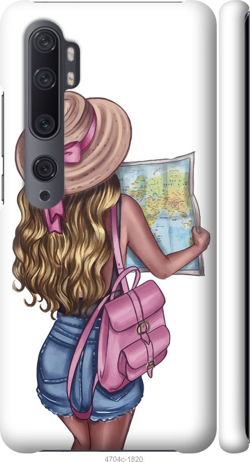 Чехол на Xiaomi Mi Note 10 Девушка с картой