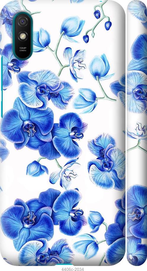Чехол на Xiaomi Redmi 9A Голубые орхидеи