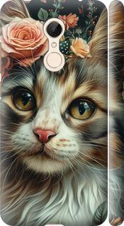 Чехол на Xiaomi Redmi 5 Cats and flowers