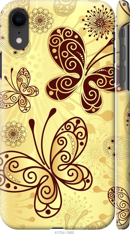 Чехол на iPhone XR Красивые бабочки