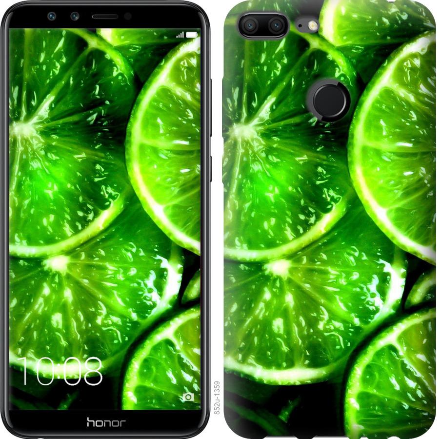 Чехол на Huawei Honor 9i Зелёные дольки лимона