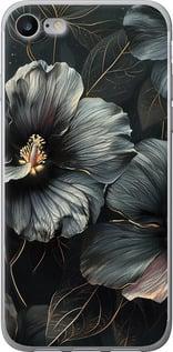Чехол на iPhone 7 Черные цветы