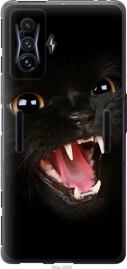 Чехол на Xiaomi Poco F4 GT Чёрная кошка