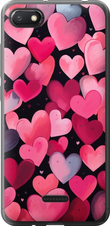 Чехол на Xiaomi Redmi 6A Сердечки 4