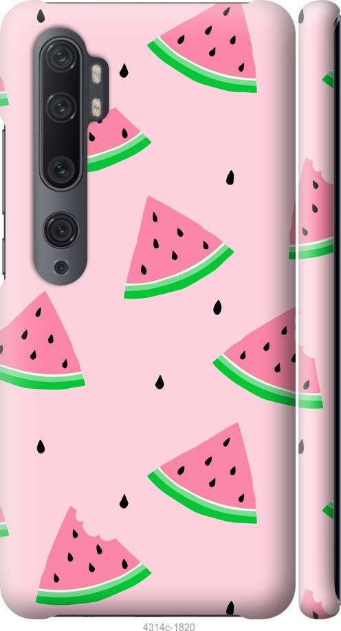 Чехол на Xiaomi Mi Note 10 Розовый арбуз