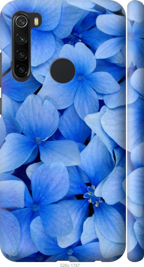 Чехол на Xiaomi Redmi Note 8 Синие цветы