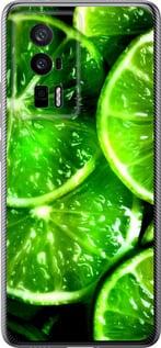 Чехол на Xiaomi Poco F5 Pro 5G Зелёные дольки лимона
