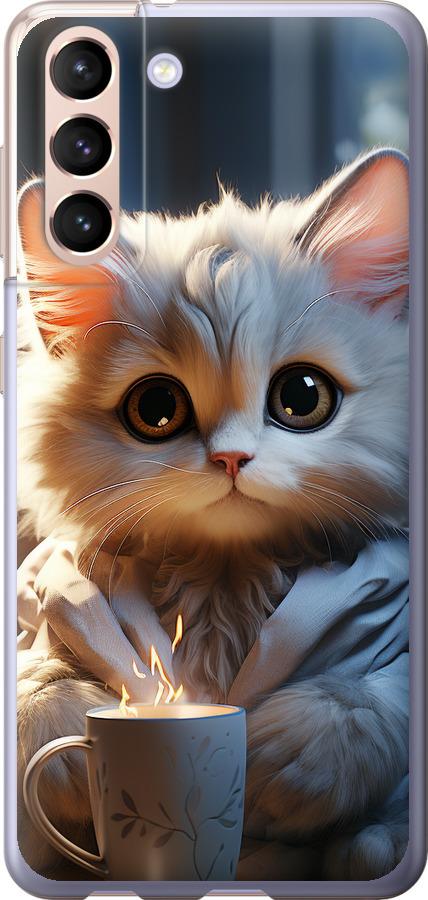 Чехол на Samsung Galaxy S21 White cat