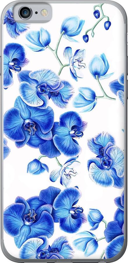 Чехол на iPhone 6s Голубые орхидеи