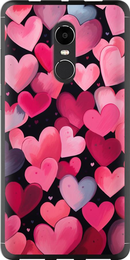 Чехол на Xiaomi Redmi Note 4X Сердечки 4