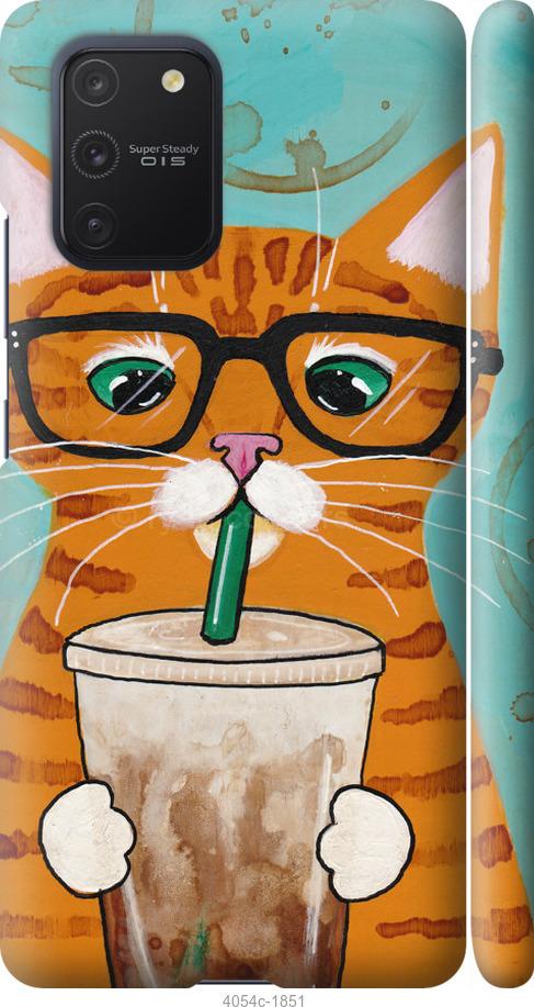 Чехол на Samsung Galaxy S10 Lite 2020 Зеленоглазый кот в очках