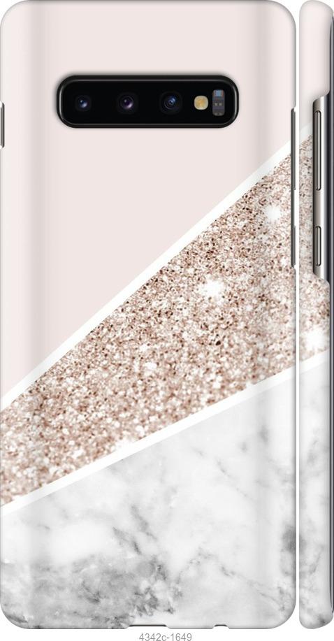 Чехол на Samsung Galaxy S10 Plus Пастельный мрамор