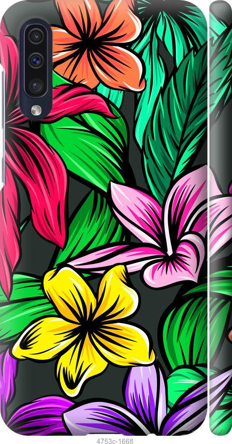 Чехол на Samsung Galaxy A50 2019 A505F Тропические цветы 1