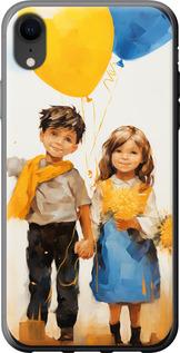 Чехол на iPhone XR Дети с шариками