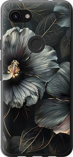Чехол на Google Pixel 3a XL Черные цветы