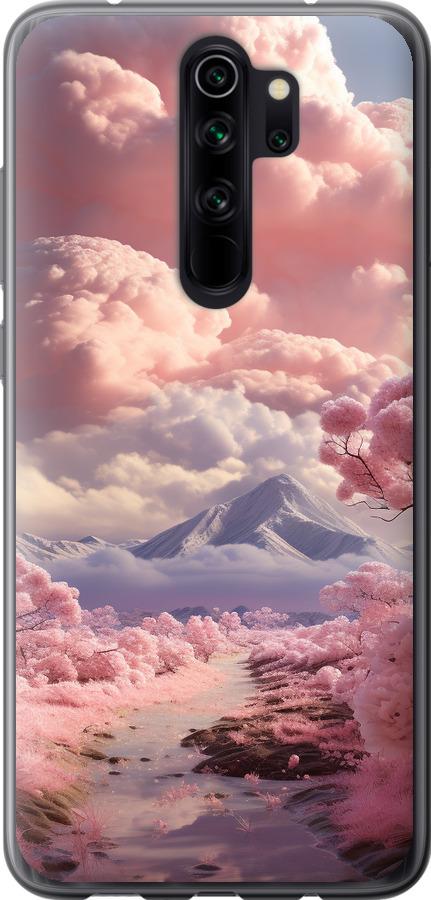 Чехол на Xiaomi Redmi Note 8 Pro Розовые облака