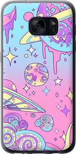 Чехол на Samsung Galaxy S7 G930F Розовая галактика