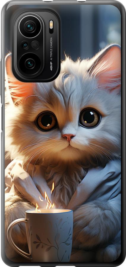 Чехол на Xiaomi Poco F3 White cat