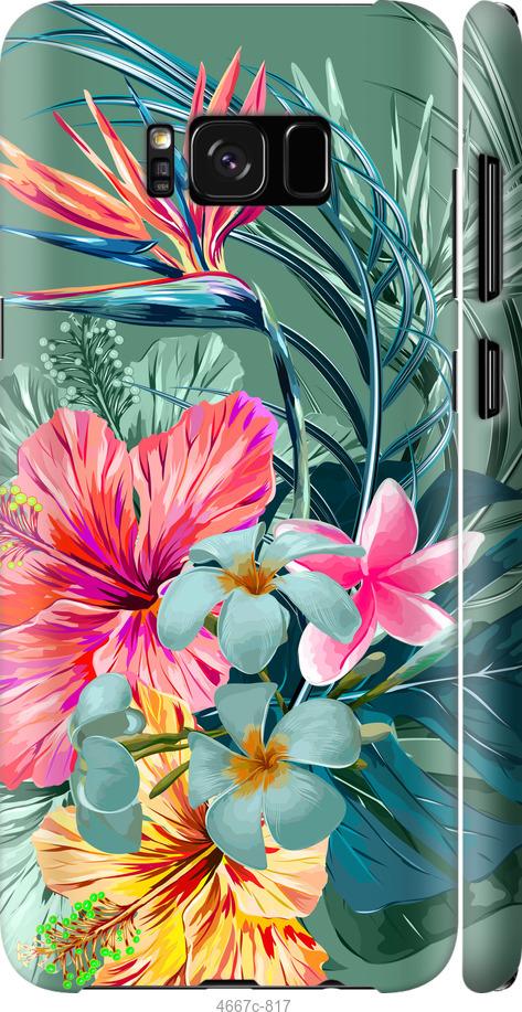 Чехол на Samsung Galaxy S8 Plus Тропические цветы v1
