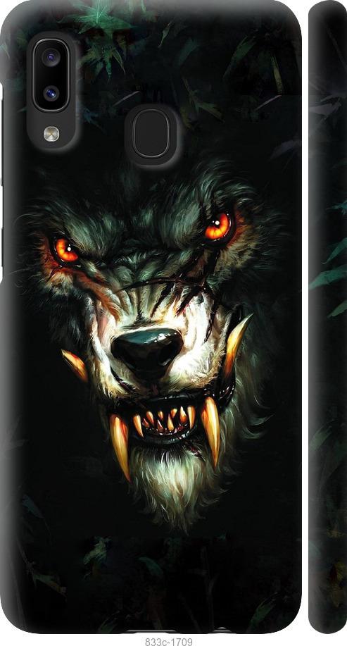 Чехол на Samsung Galaxy A20e A202F Дьявольский волк