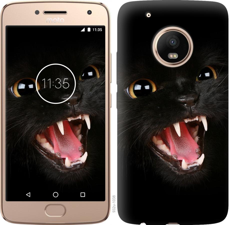 Чехол на Motorola Moto G5 PLUS Чёрная кошка