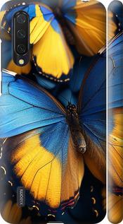 Чехол на Xiaomi Mi 9 Lite Желто-голубые бабочки
