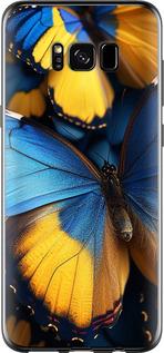 Чехол на Samsung Galaxy S8 Желто-голубые бабочки