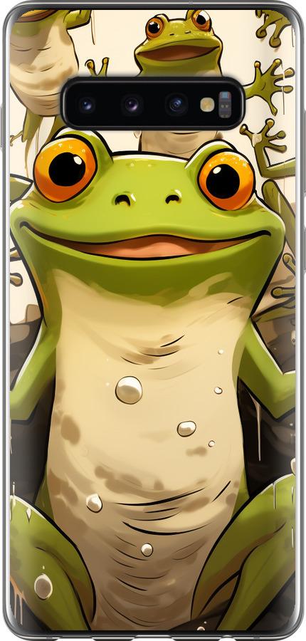 Чехол на Samsung Galaxy S10 Plus Веселая жаба