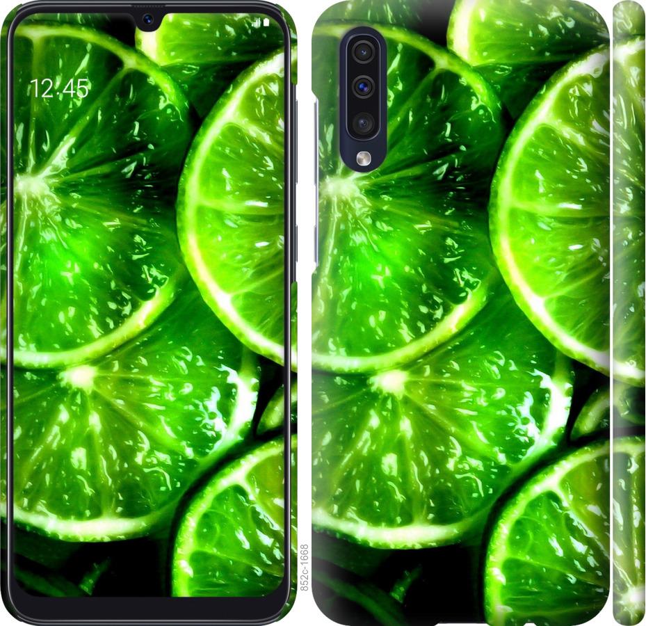 Чехол на Samsung Galaxy A50 2019 A505F Зелёные дольки лимона