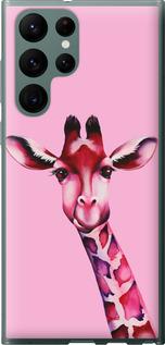 Чехол на Samsung Galaxy S22 Ultra Розовая жирафа