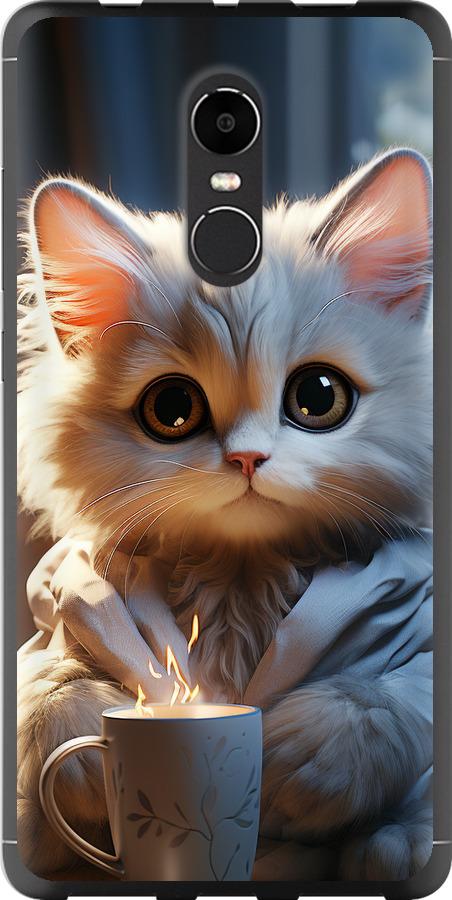 Чехол на Xiaomi Redmi Note 4X White cat