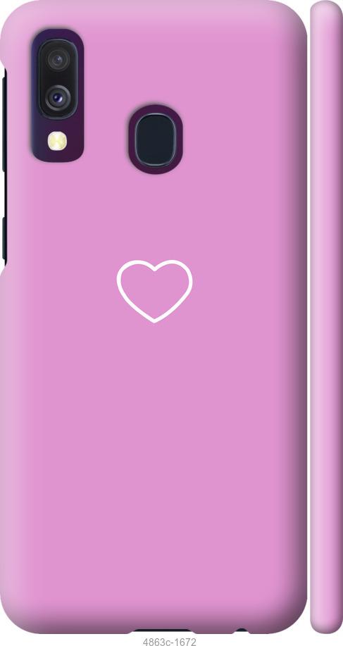 Чехол на Samsung Galaxy A40 2019 A405F Сердце 2