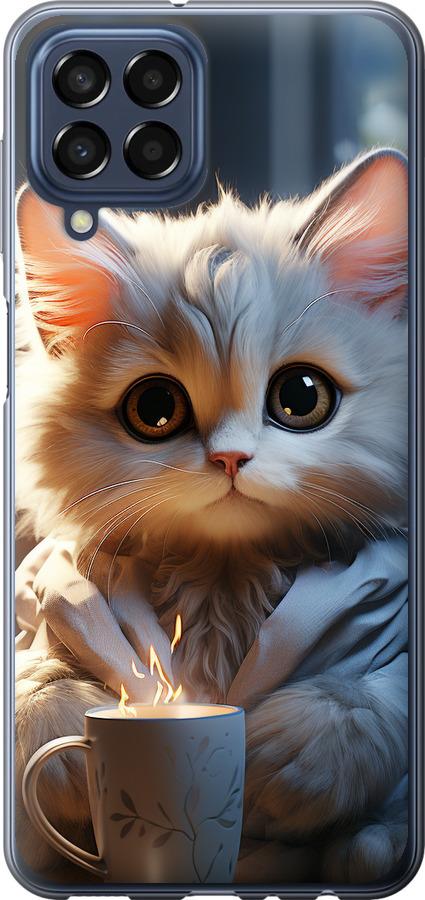 Чехол на Samsung Galaxy M33 M336B White cat