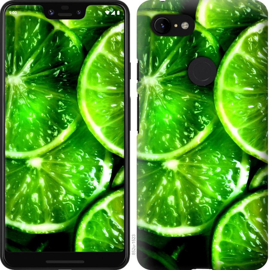 Чехол на Google Pixel 3 XL Зелёные дольки лимона