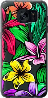 Чехол на Samsung Galaxy S7 Edge G935F Тропические цветы 1