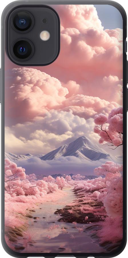 Чехол на iPhone 12 Mini Розовые облака