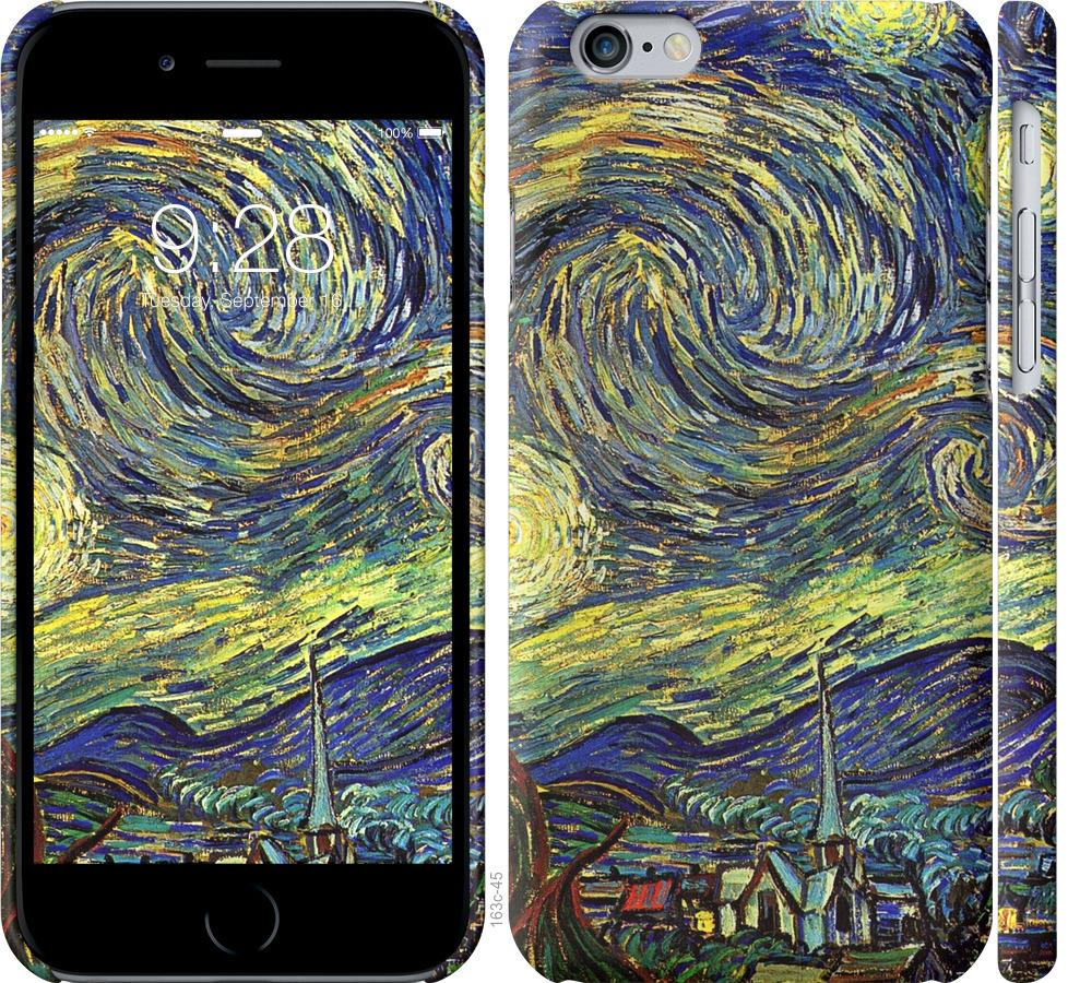 Чехол на iPhone 6s Винсент Ван Гог. Звёздная ночь