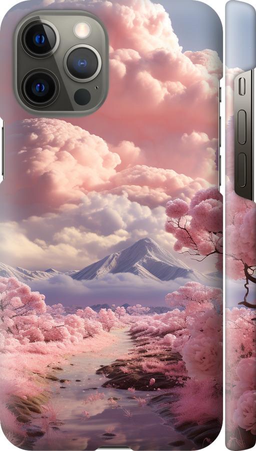 Чехол на iPhone 12 Pro Max Розовые облака